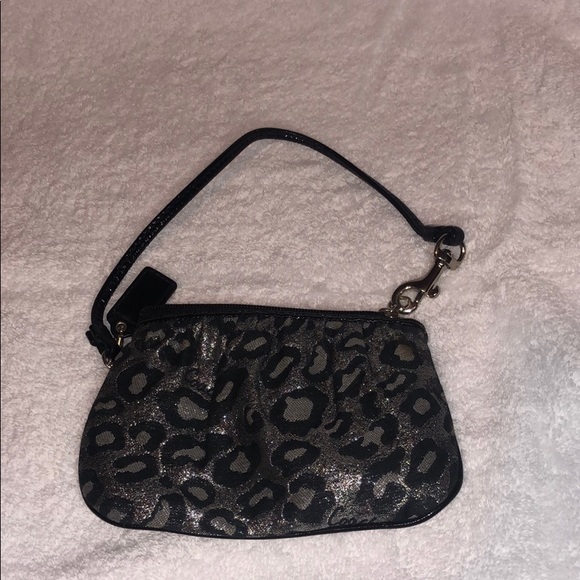 Coach Silver Leopard Wristlet - Picture 2 of 4